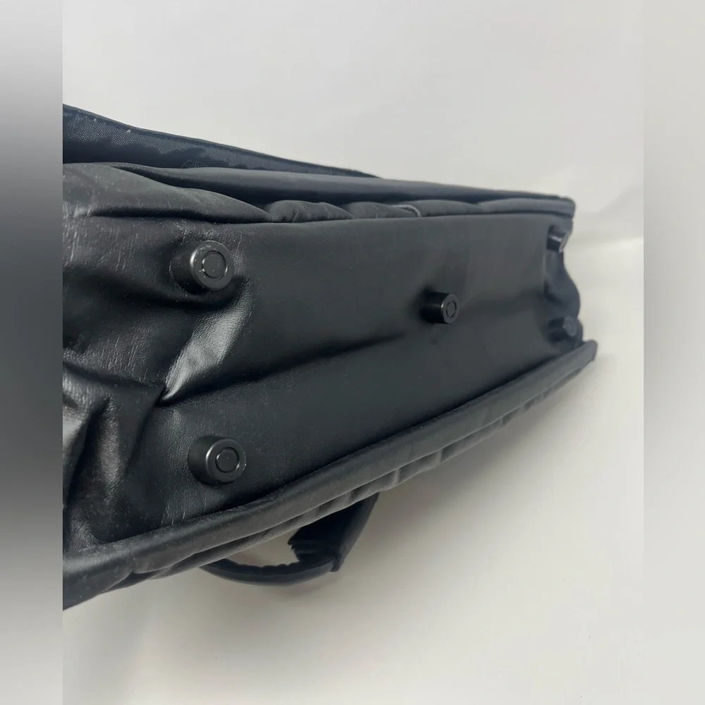 PIERRE CARDIN Leather Luggage Bag Genuine Black Grand Touring Collection VTG NWT